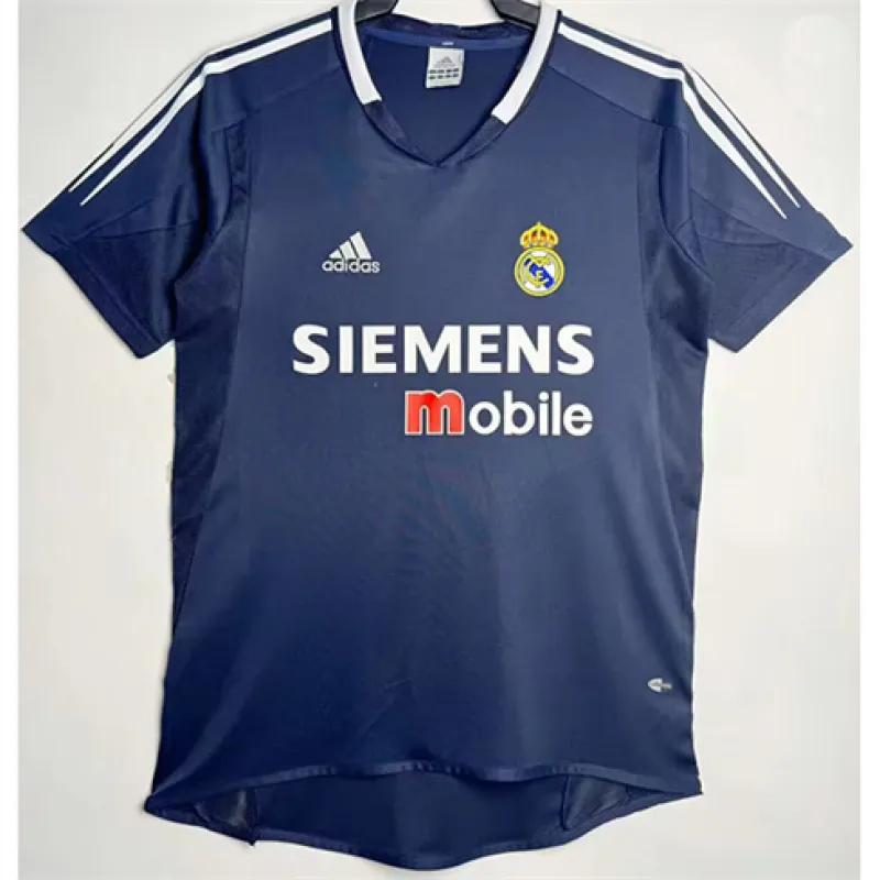 Maillot rétro du Real Madrid 2004/05 Extérieur - Bleu