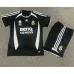Maglia retro per bambini del Real Madrid 2006/07 Trasferta - Nera