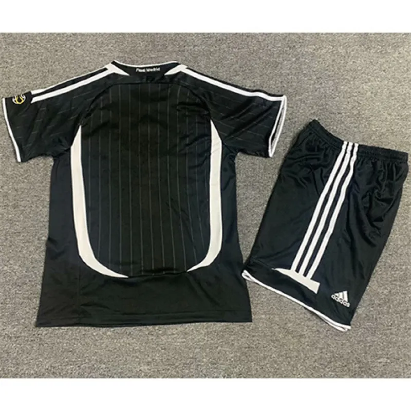 Maglia retro per bambini del Real Madrid 2006/07 Trasferta - Nera