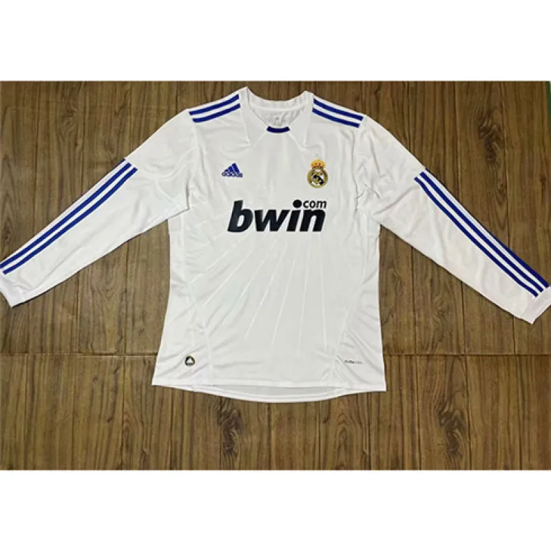 Real Madrid Long-Sleeved Retro Jersey 2010/11 Home - White