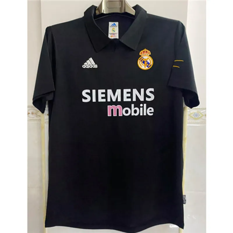 Real Madrid Retro-Trikot  2002/03 Auswärtsspiel - Schwarz