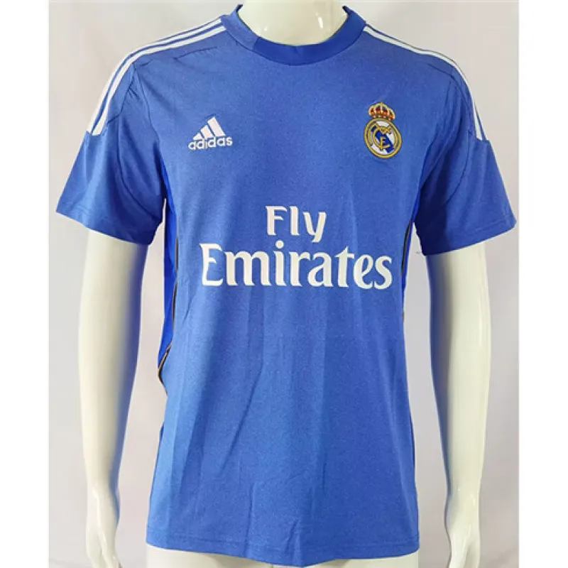Maillot rétro du Real Madrid 2013/14 Extérieur - Bleu