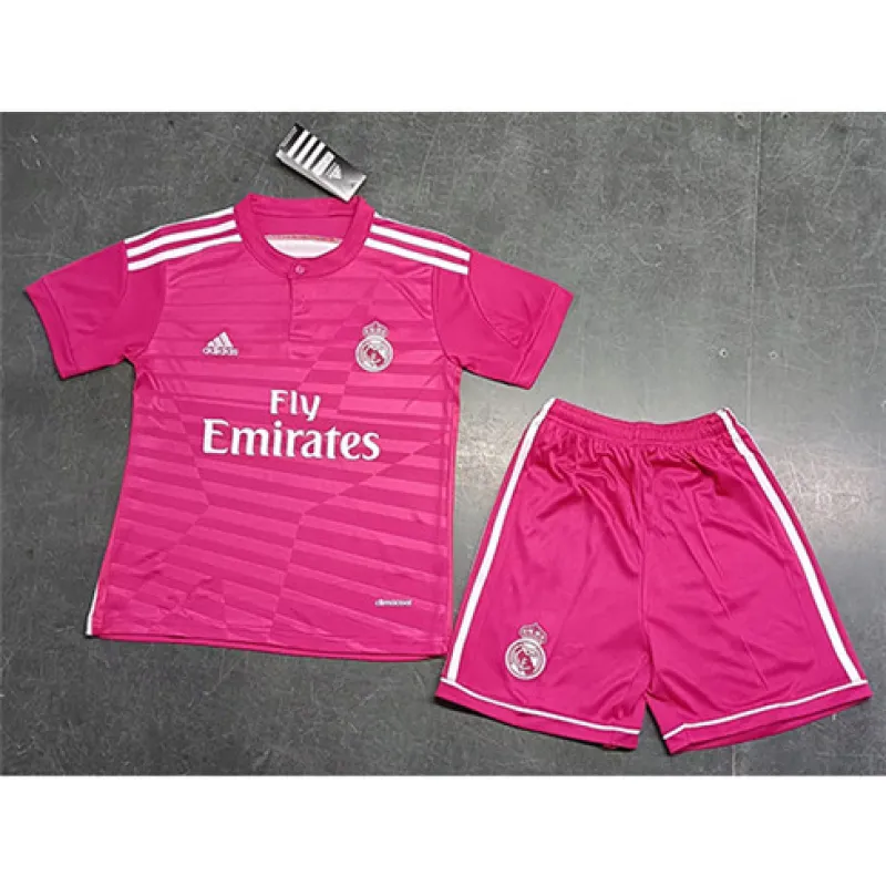 Terza maglia retro per bambini del Real Madrid 2014/15 - Rosa