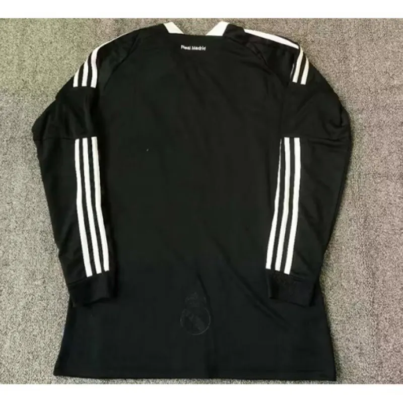 Troisième maillot rétro à manches longues du Real Madrid 2008/09 - Noir