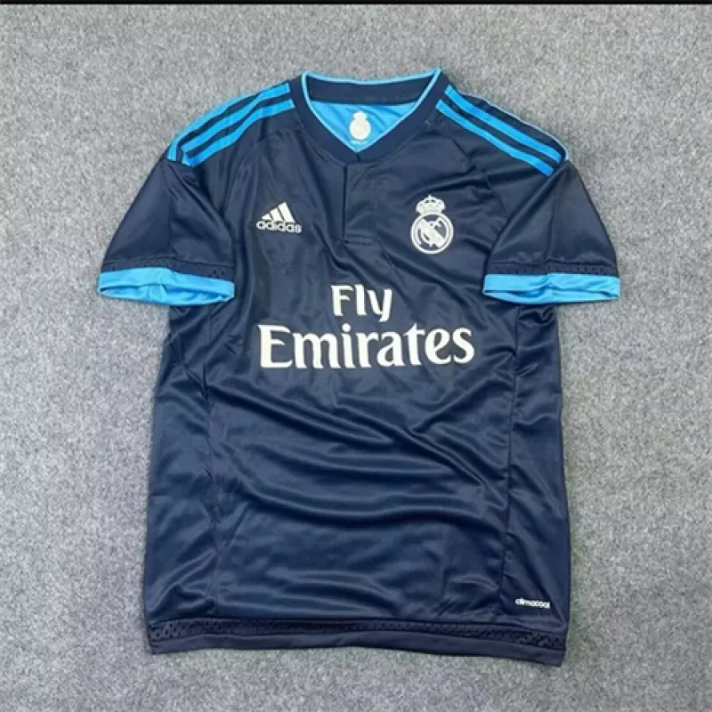 Real Madrid Retro-Trikot 2015/16 Auswärtsspiel - Blau
