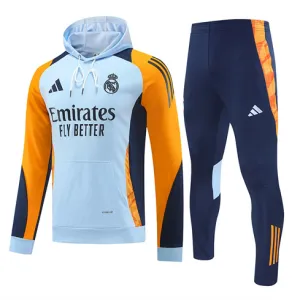 Vêtements de sport à capuche du Real Madrid 2024/25 - Bleu