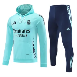 Vêtements de sport à capuche du Real Madrid 2024/25 - Bleu