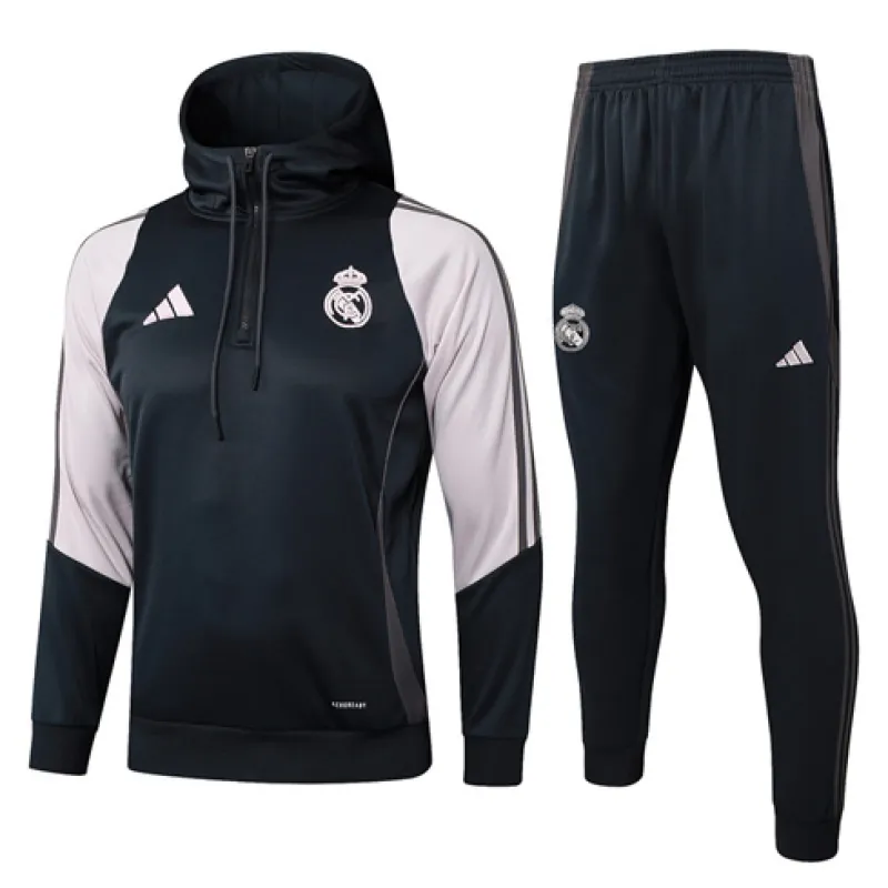 Vêtements de sport à capuche du Real Madrid 2024/25 - Noir