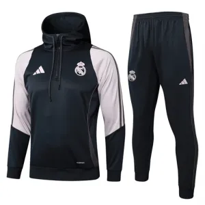 Real Madrid Children's Hooded Sportswear 2024/25 - Black