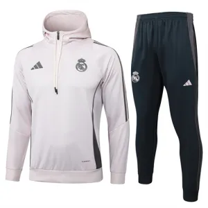 Real Madrid Children's Hooded Sportswear 2024/25 - Pink