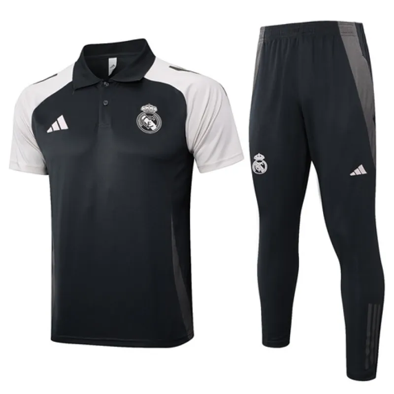 Camisa polo de entrenamiento + pantalones del Real Madrid 2024/25 - Negro
