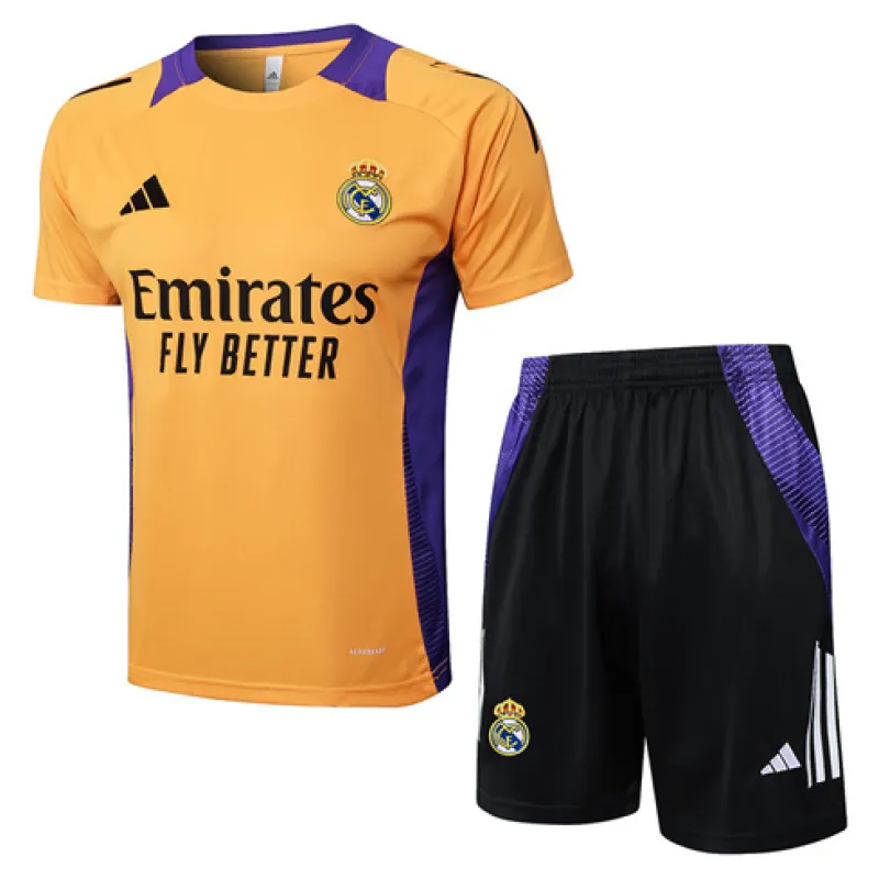 Maillot de formation + shorts du Real Madrid 2024/25 - Orange