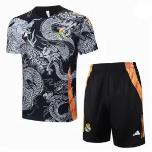 Maillot de formation + shorts pour enfants du Real Madrid 2024/25 - Noir