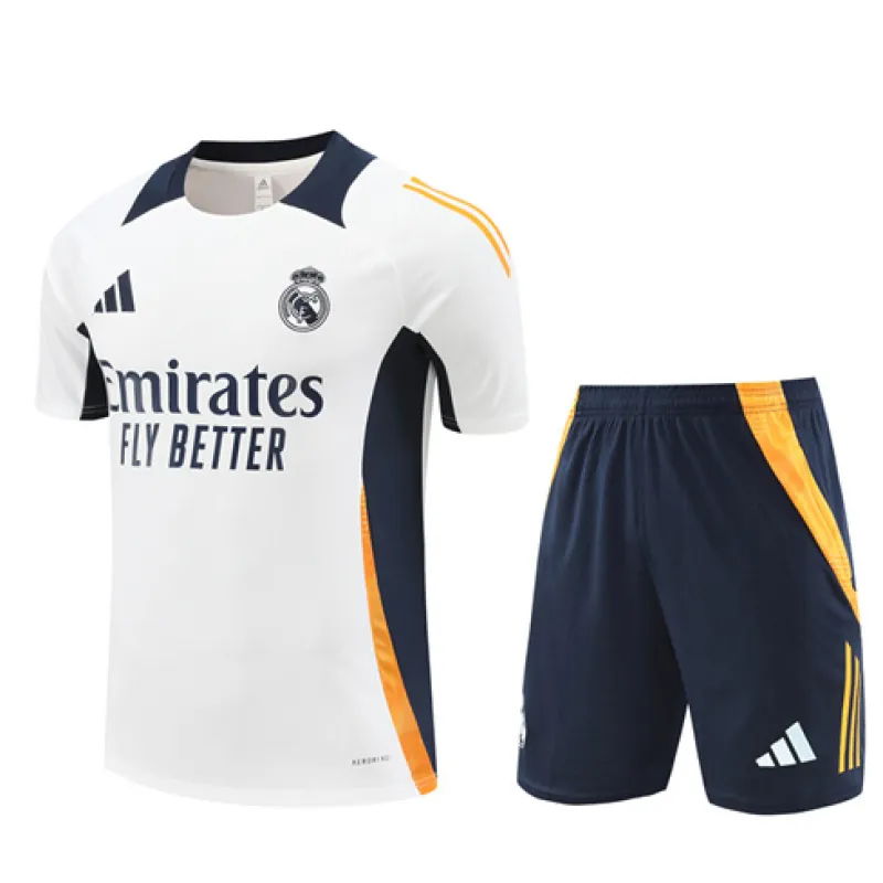 Real Madrid Children's Training Jersey + Shorts 2024/25 - White