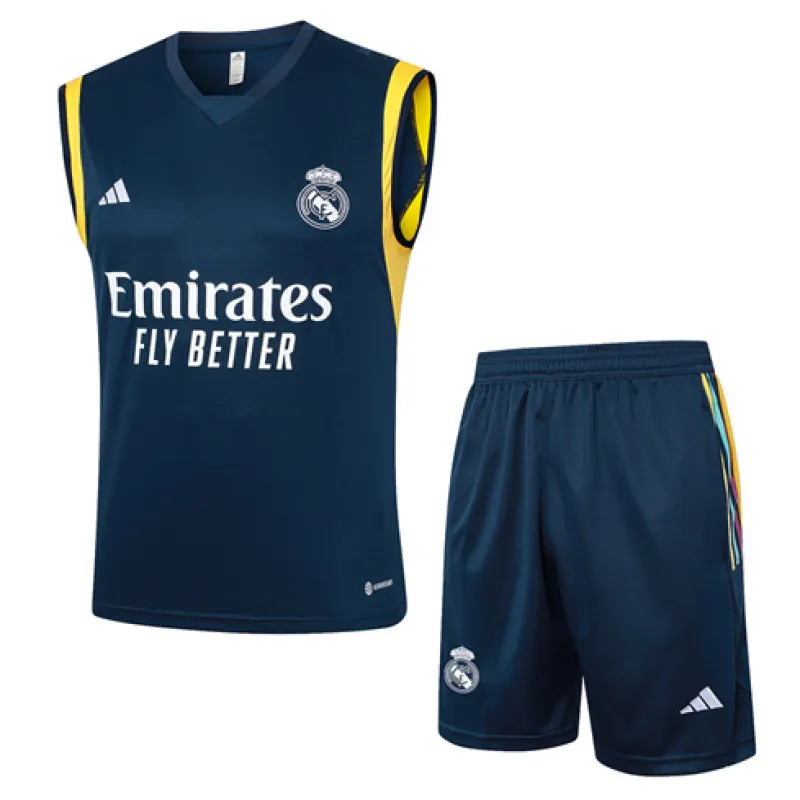 Ensemble de shorts et de gilet du Real Madrid 2024/25 - Bleu