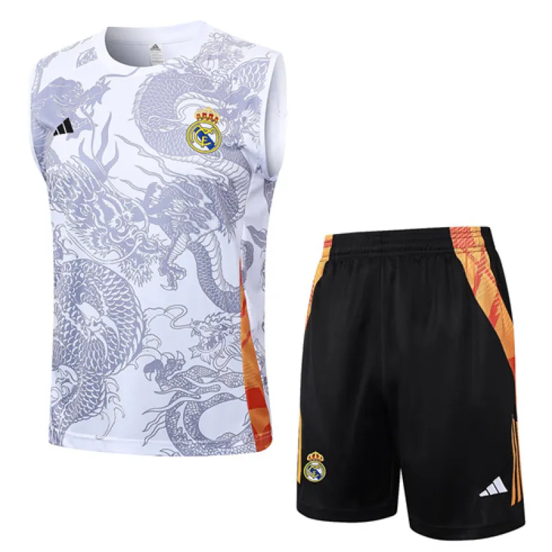 Ensemble de shorts et de gilet du Real Madrid 2024/25 - Blanc