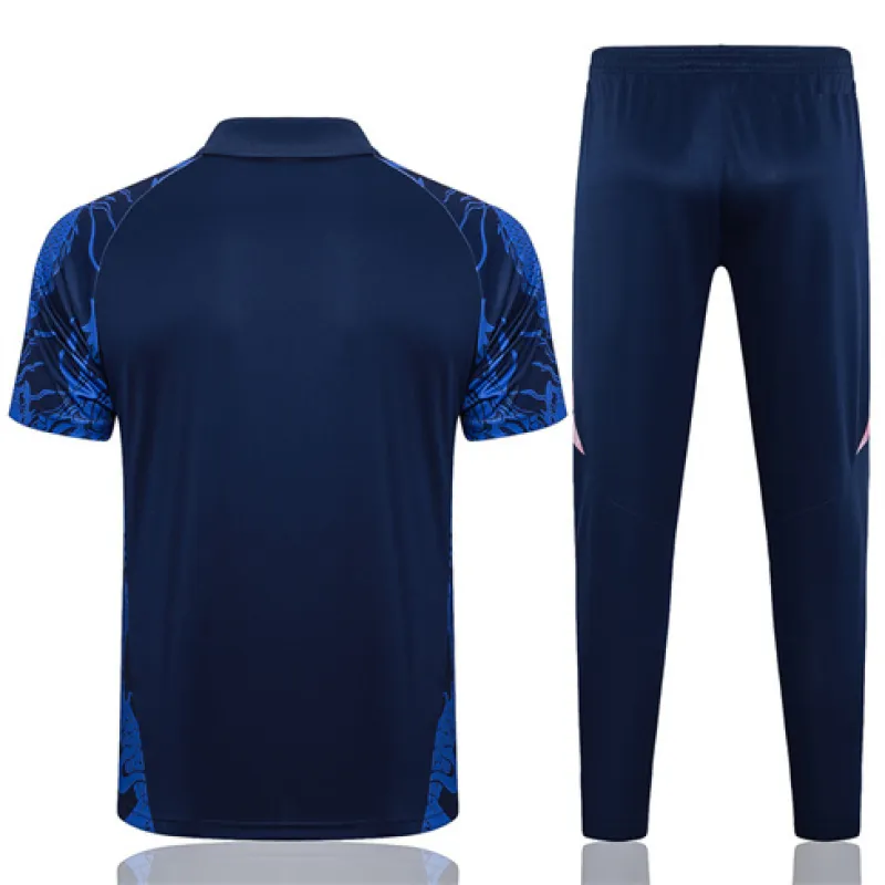 Real Madrid Training Polo Shirt + Trousers 2024/25 - Blue