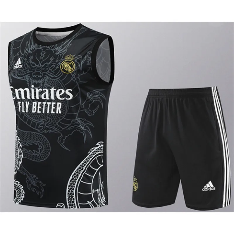 Ensemble shorts et gilet du Real Madrid 2024/25 - Noir