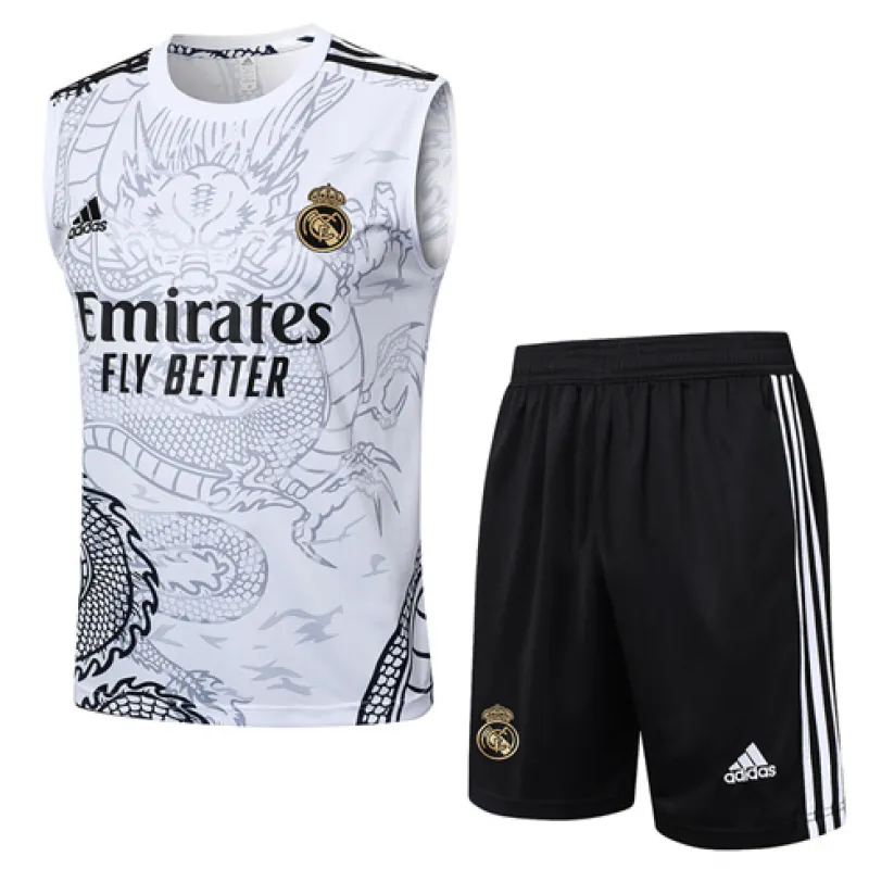 Real Madrid Shorts and Vest Set 2024/25 - White