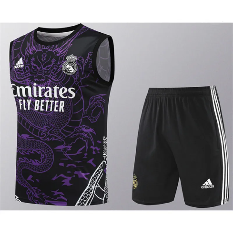 Real Madrid Shorts and Vest Set 2024/25 - Black
