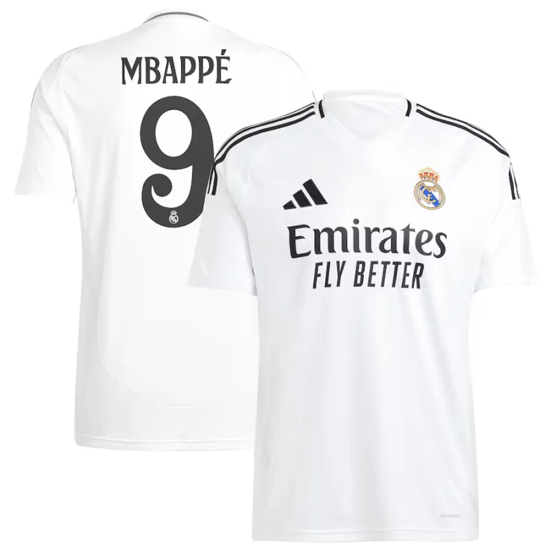 Mbappé Real Madrid 2024/25 Home Kids' Jersey - White