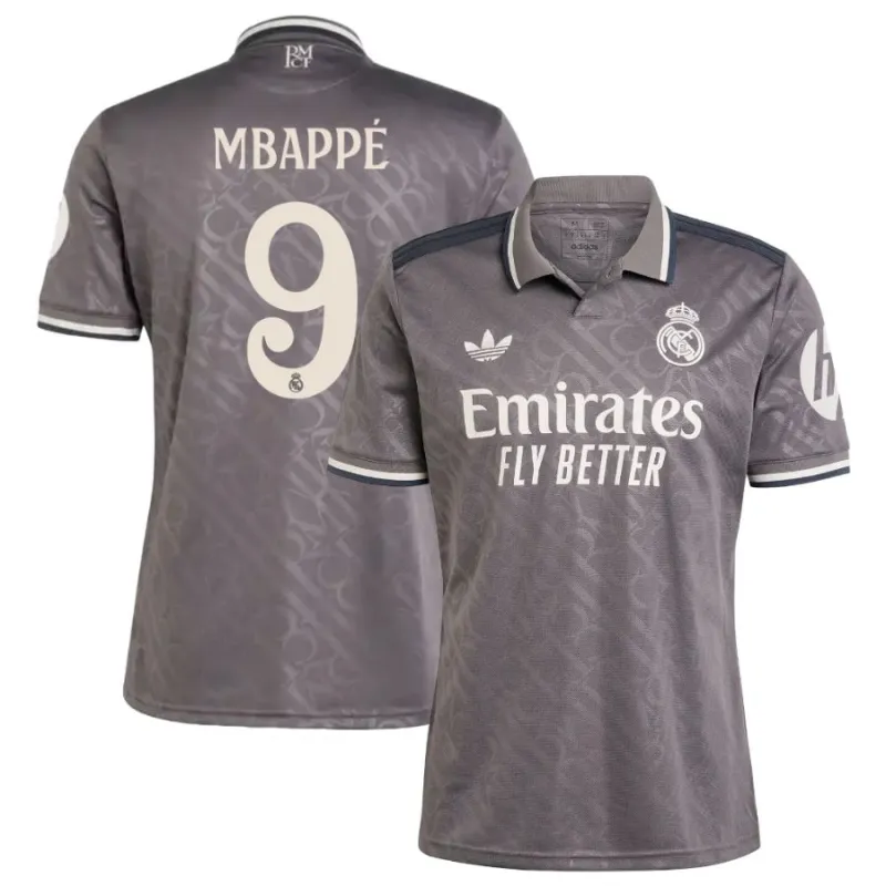 Mbappé - Drittes Trikot von Real Madrid 2024/25 - Grau