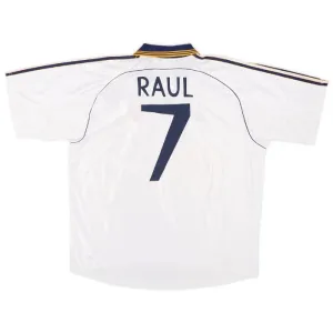 Raúl  Real Madrid Retro Jersey 1998-2000 Home - White