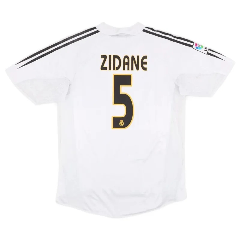Maglia retro di Zidane  per il Real Madrid, casa 2004/05 - Bianca