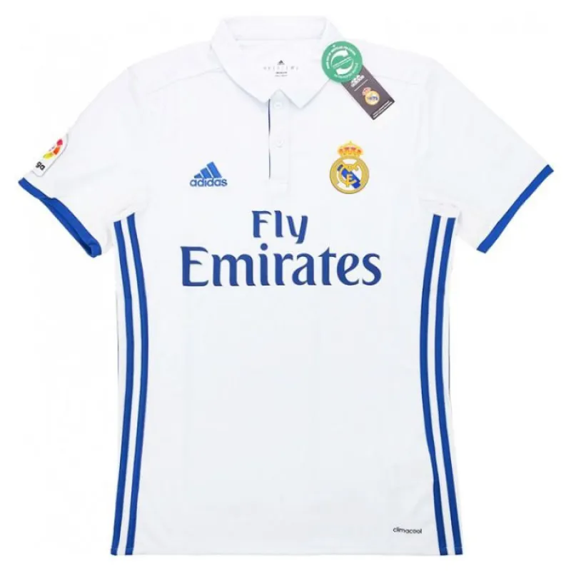 Maillot rétro de Cristiano  Ronaldo pour le Real Madrid, domicile 2016/17 - Blanc