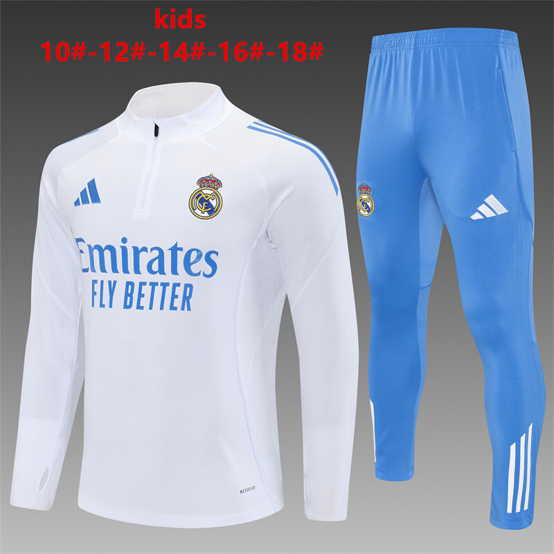 Real Madrid 2025/26 Kids Sports Set white