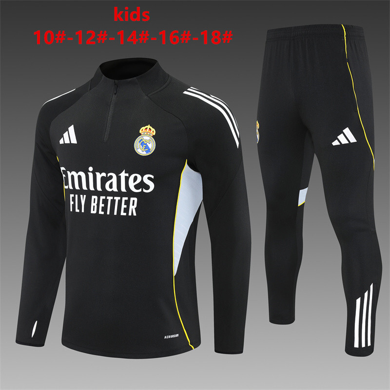 Real Madrid 2025/26 Conjunto Deportivo Infantil negro