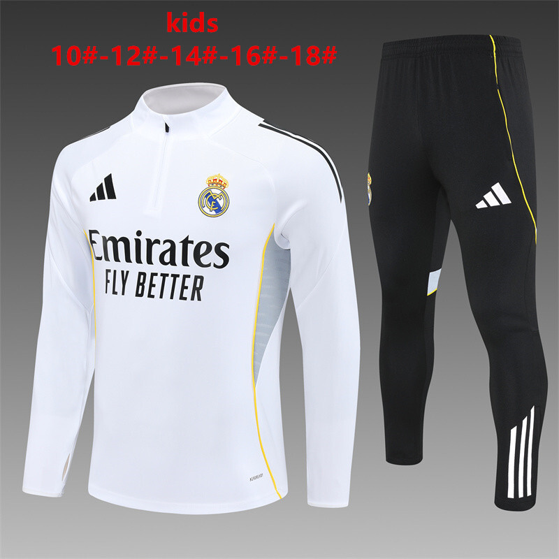 Real Madrid 2025/26 Conjunto Deportivo Infantil blanco