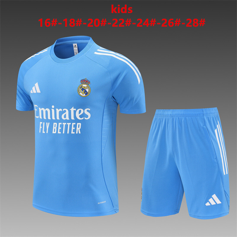 Real Madrid 2025/26 Kids Training Set blue