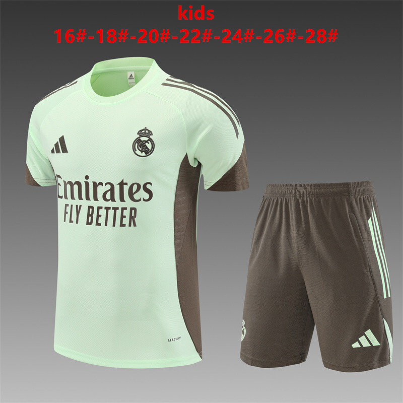 Real Madrid 2025/26 Conjunto de Entrenamiento Infantil verde claro