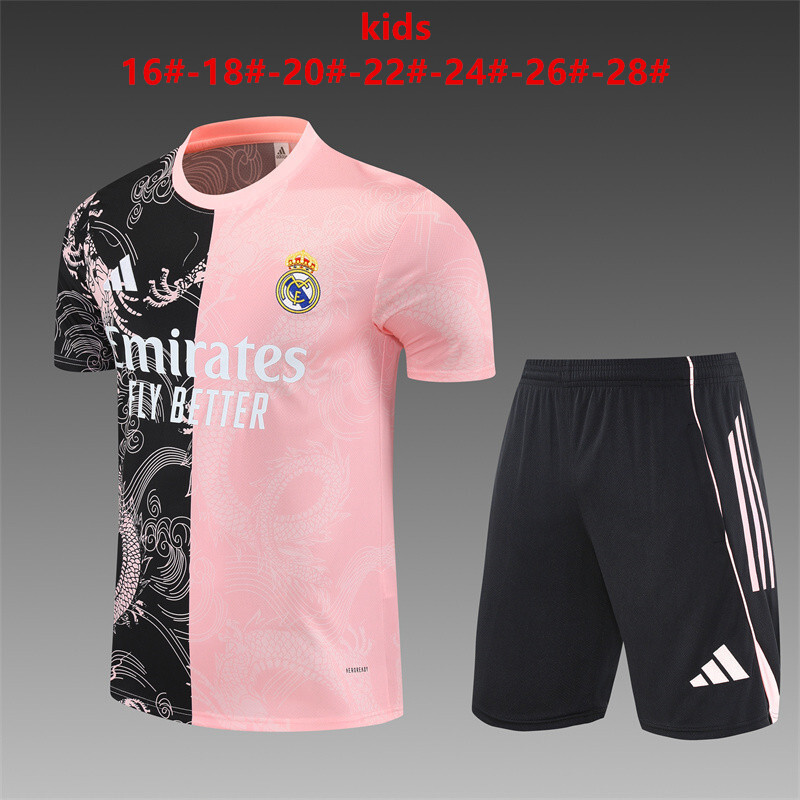 Real Madrid 2025/26 Kids Training Set black pink