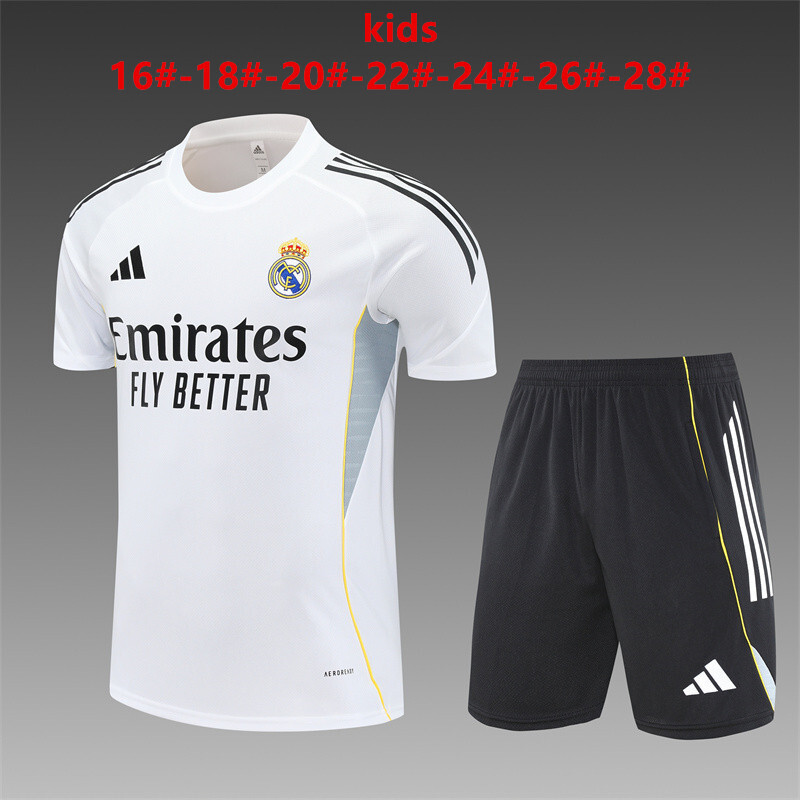 Real Madrid 2025/26 Conjunto de Entrenamiento Infantil blanco