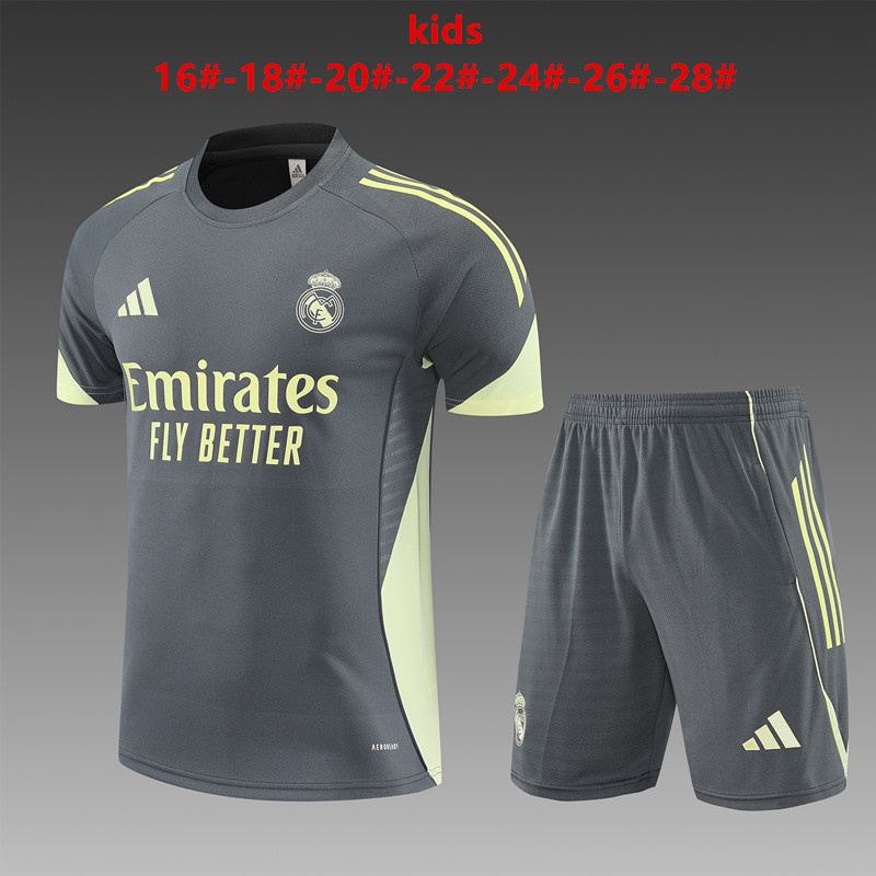 Real Madrid 2025/26 Conjunto de Entrenamiento Infantil gris