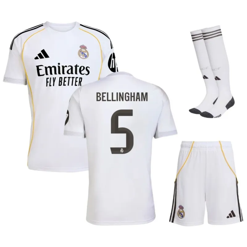 Real Madrid BELLINGHAM Kinder-Heim-Kit 2025/26 - Weiß