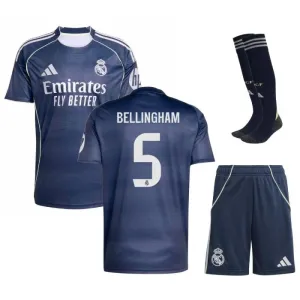 Kit di trasferta bambino BELLINGHAM di Real Madrid CF 2025/26 - Blu