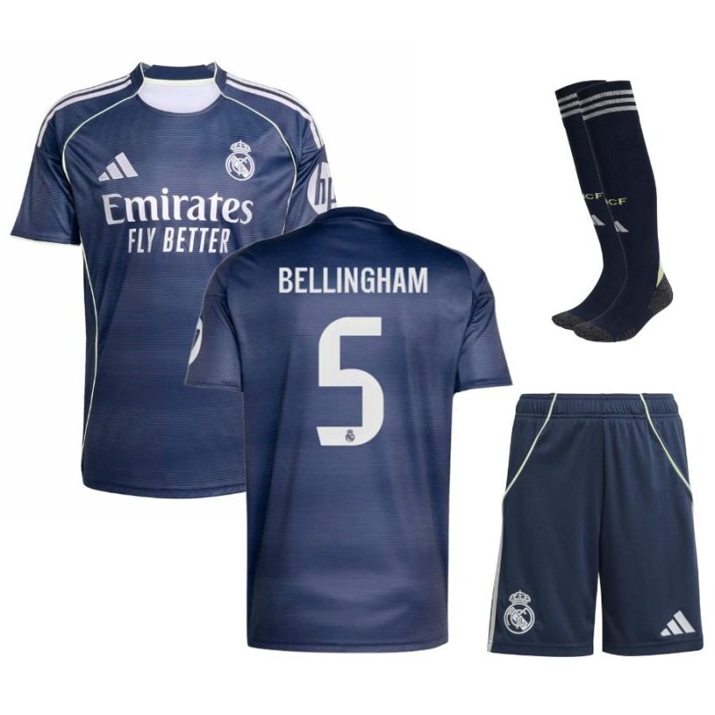 Real Madrid CF BELLINGHAM 2025/26 Kinder-Auswärts-Kit - Blau