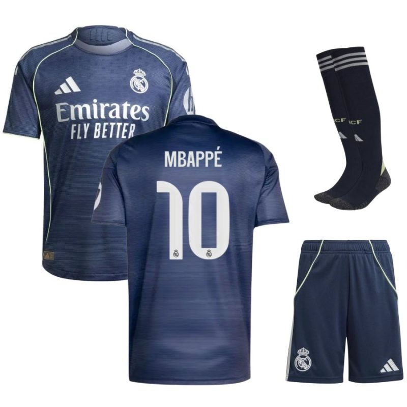 Kit d'extérieur enfant MBAPPÉ de Real Madrid CF 2025/26 - Bleu