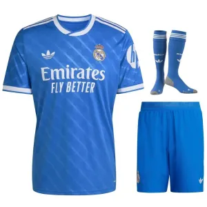 Real Madrid 2025/26 Terzo Kit Bambino - Blu