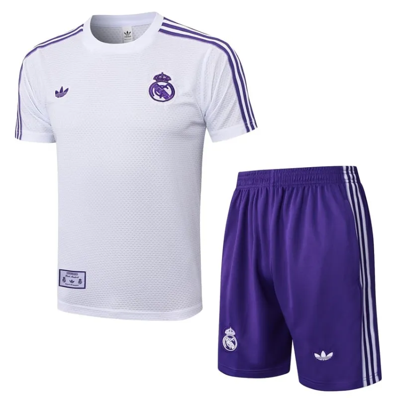 Real Madrid 2025/26 Training Jersey + Shorts - White/Purple