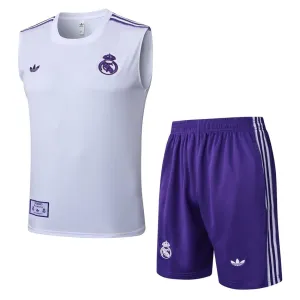 Real Madrid 2025/26 Shorts & Vest Set - White/Purple