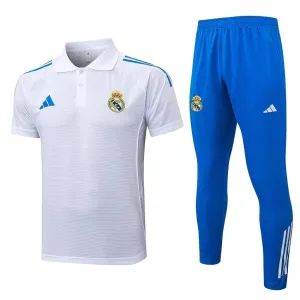 Real Madrid 2025/26 Sports Polo - White/Blue