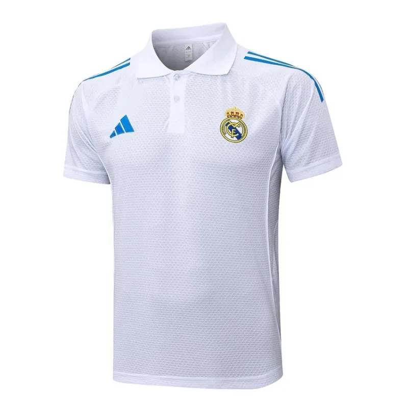 Polo de Sport Real Madrid 2025/26 - Blanc/Bleu