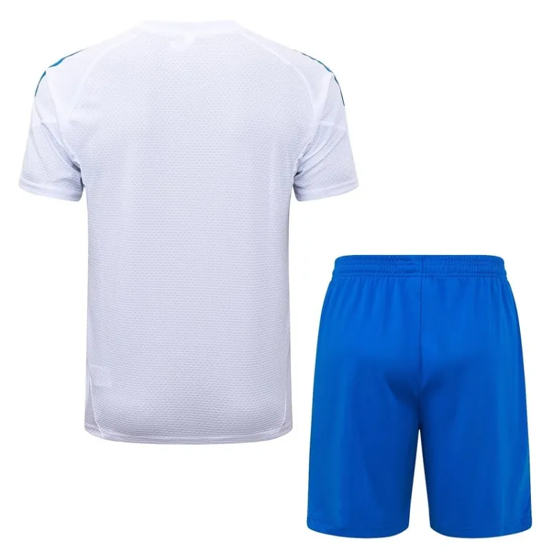 Real Madrid Trainingsshirt + Shorts 2025/26 - Weiß/Blau