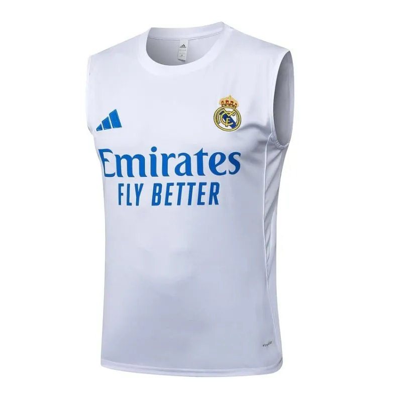 Real Madrid 2025/26 Shorts & Vest Set - White/Blue