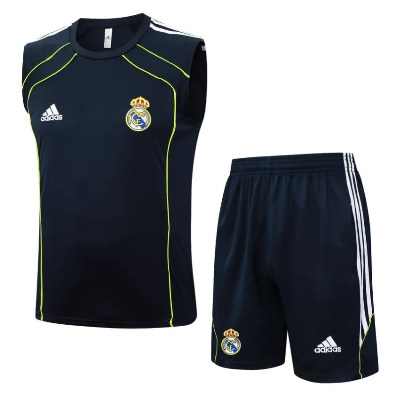 Real Madrid 2025/26 Shorts & Vest Set - Black
