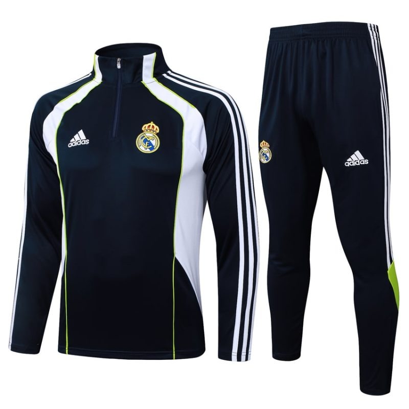 Real Madrid 2025/26 Tracksuit - Black/White